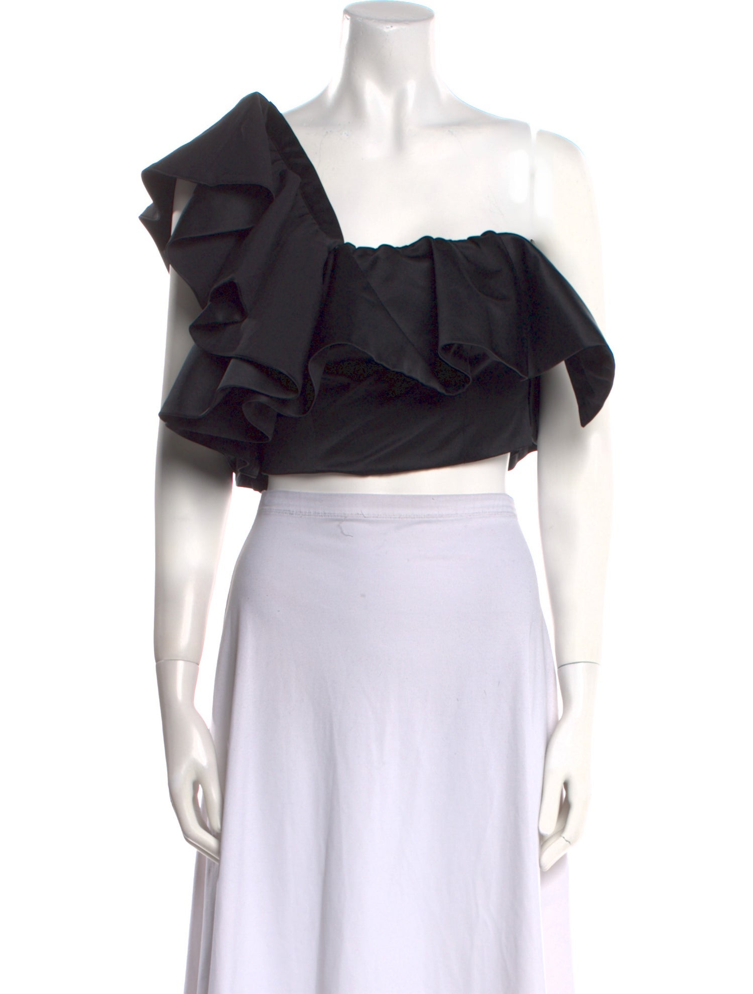 AMUR Asymmetrical Short Sleeve Crop Top