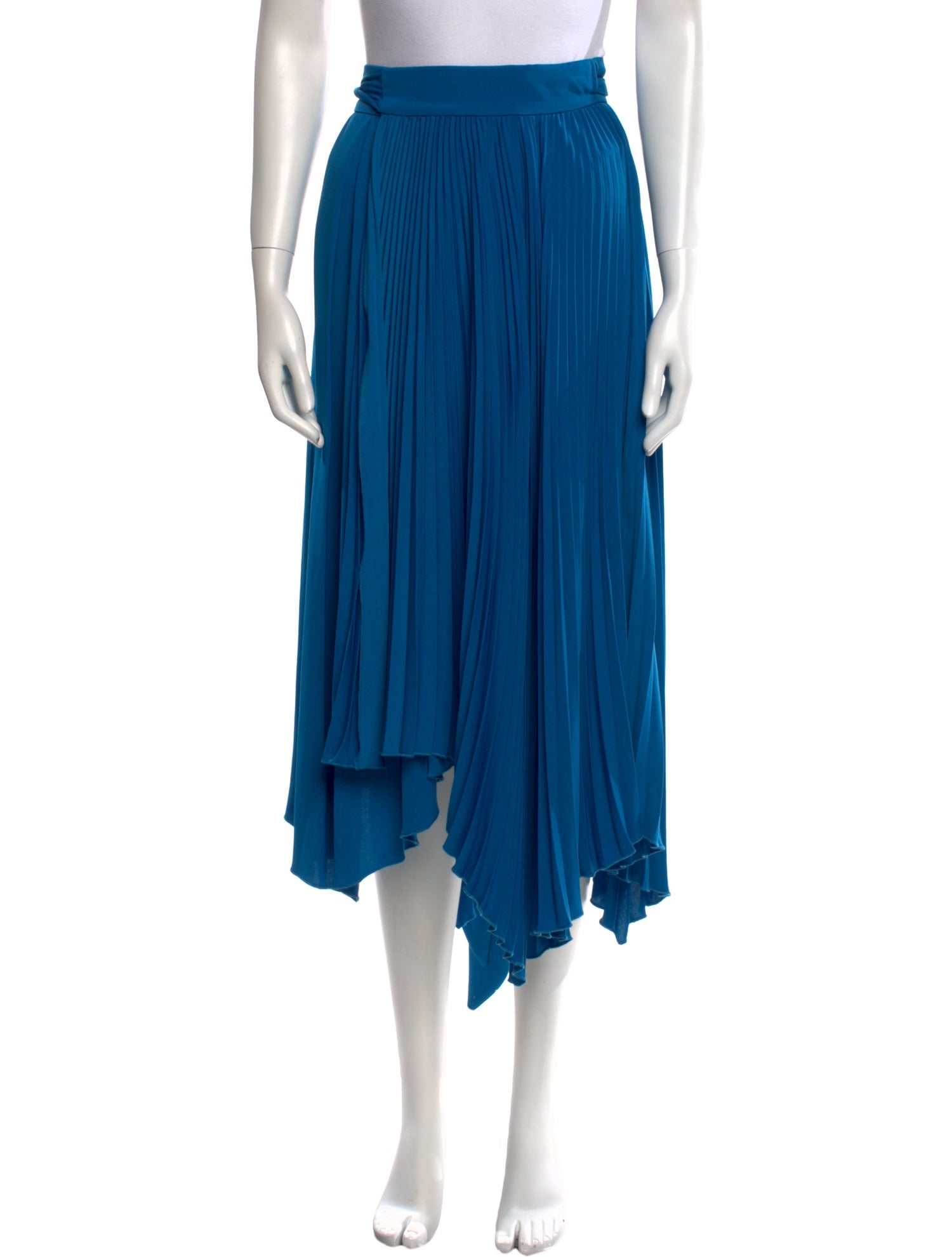 AMUR Pleated Accents Midi Length Skirt