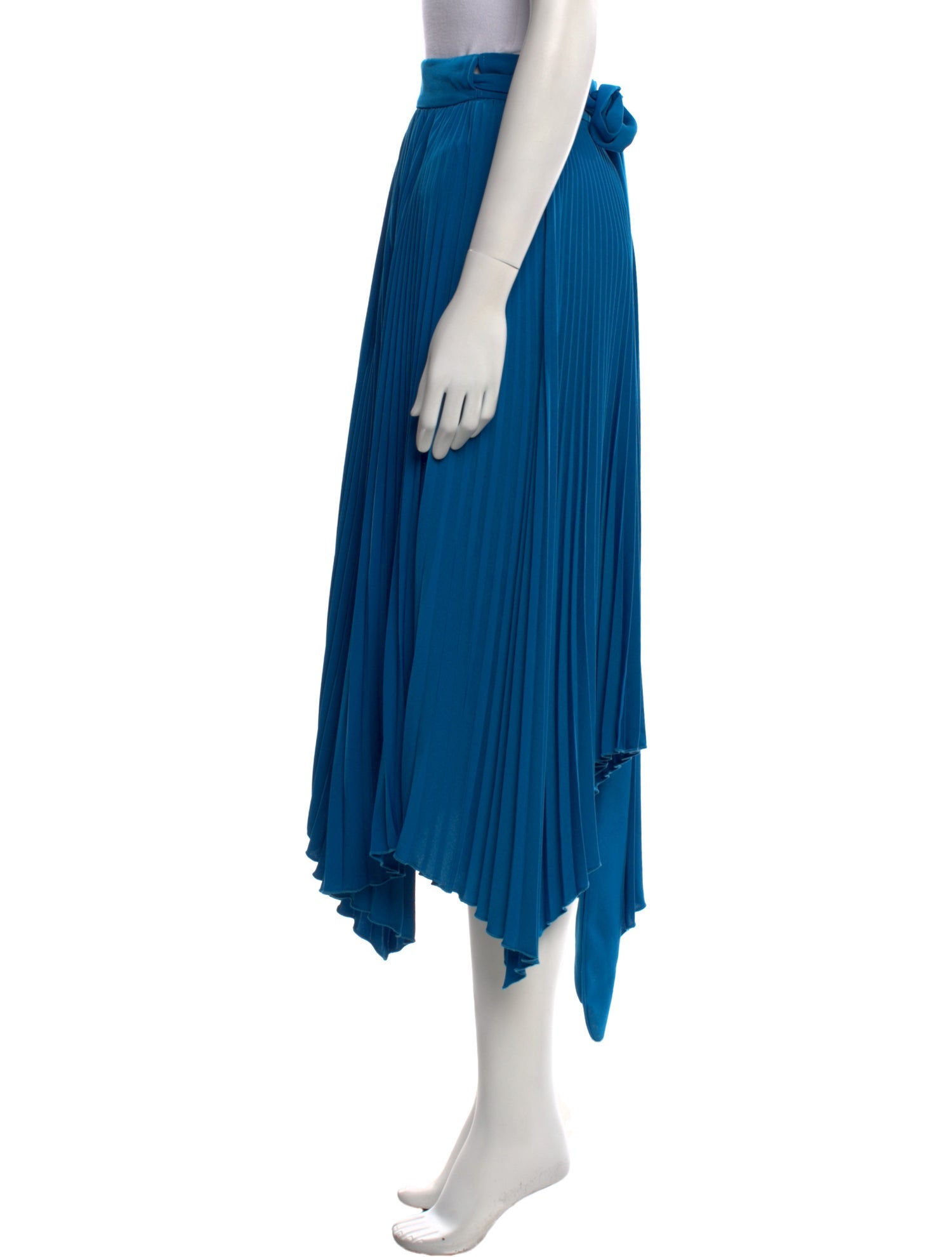 AMUR Pleated Accents Midi Length Skirt