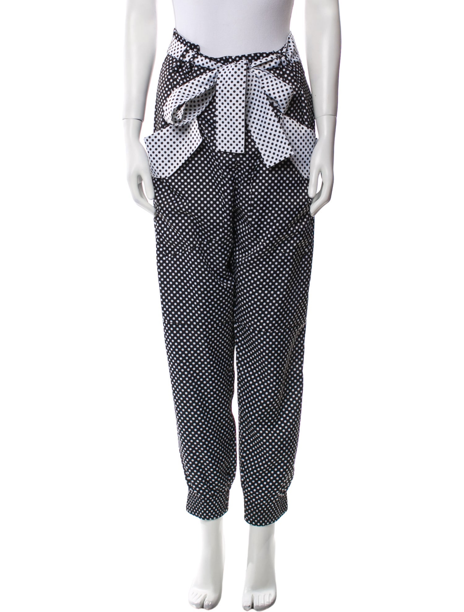 AMUR Polka Dot Print Skinny Leg Pants