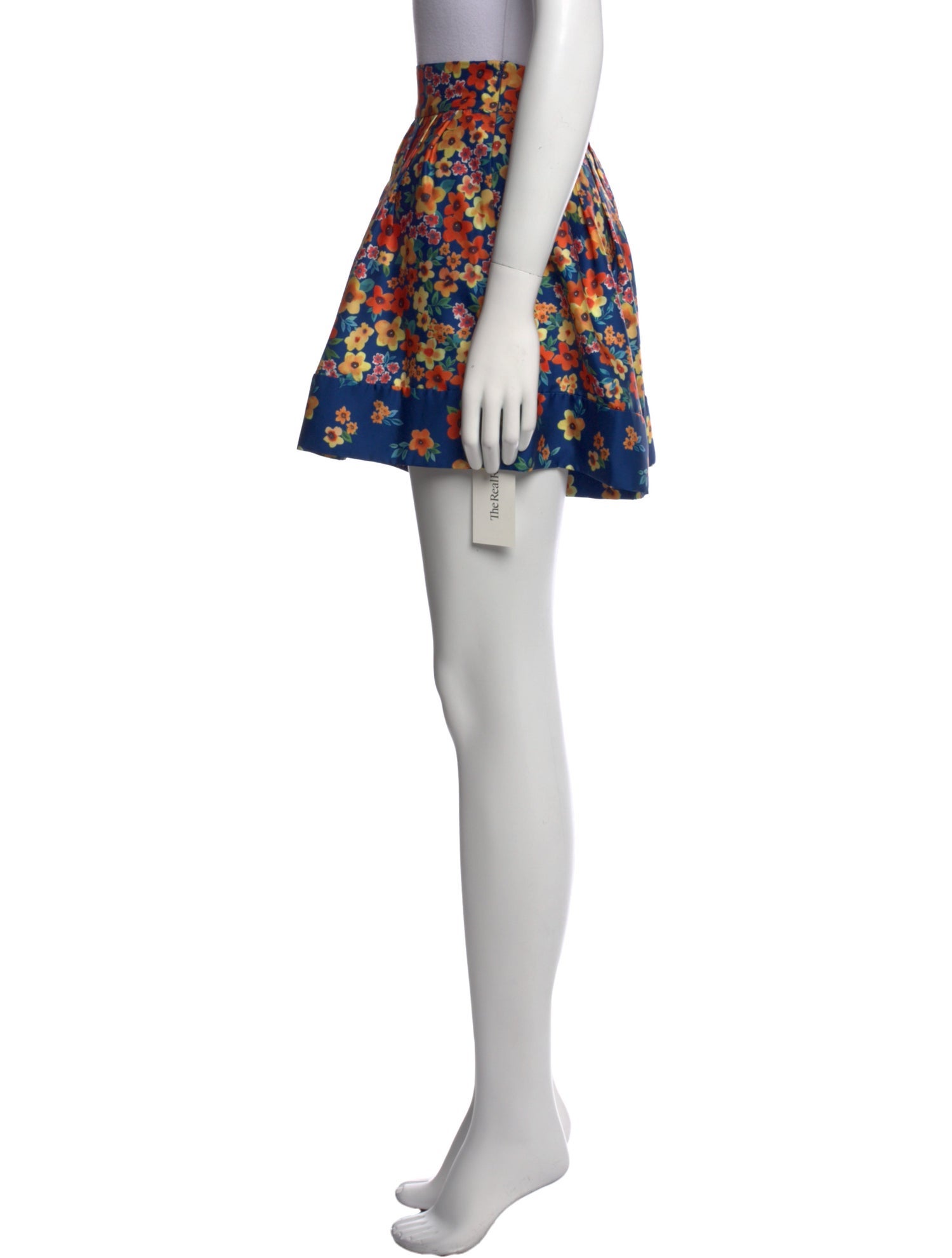 AMUR Floral Print Mini Shorts