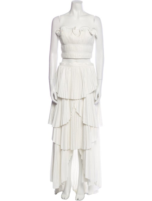 AMUR Ruffle Embellishment Skirt Set