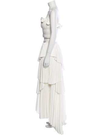 AMUR Ruffle Embellishment Skirt Set