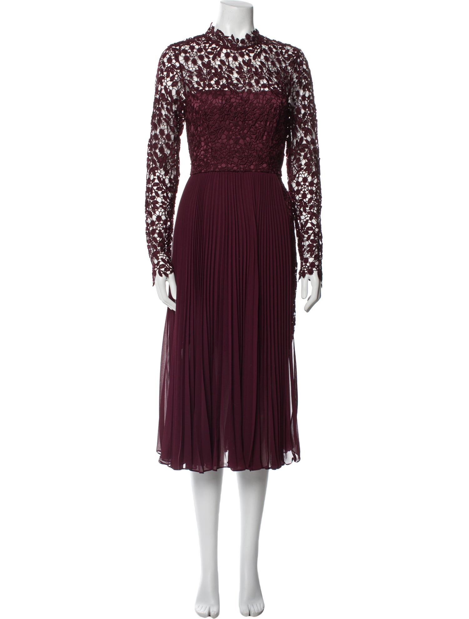 AMUR Mock Neck Long Dress