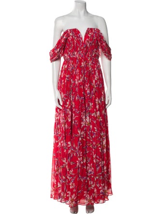 AMUR Floral Print Long Dress