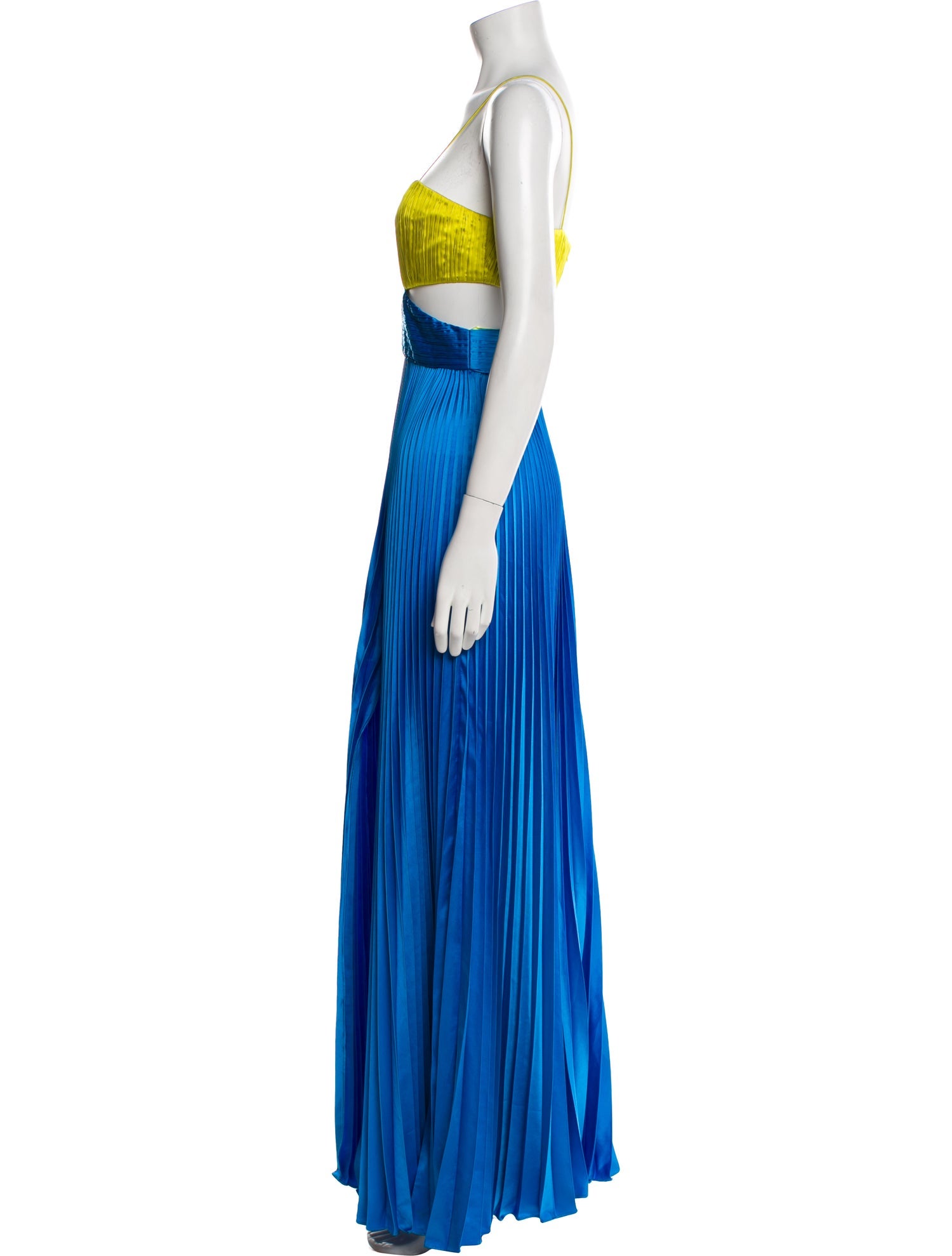 AMUR Colorblock Pattern Long Dress