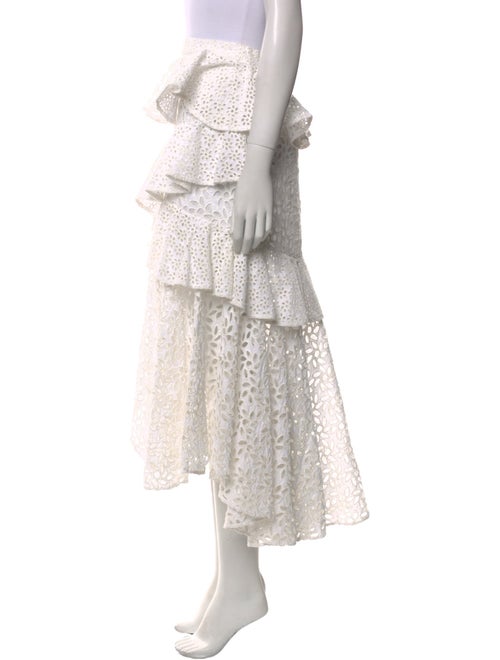 AMUR Ruffle Embellishment Midi Length Skirt