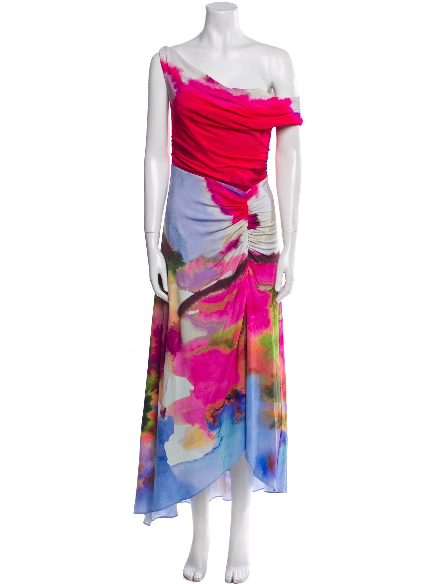 AMUR Tie-Dye Print Long Dress