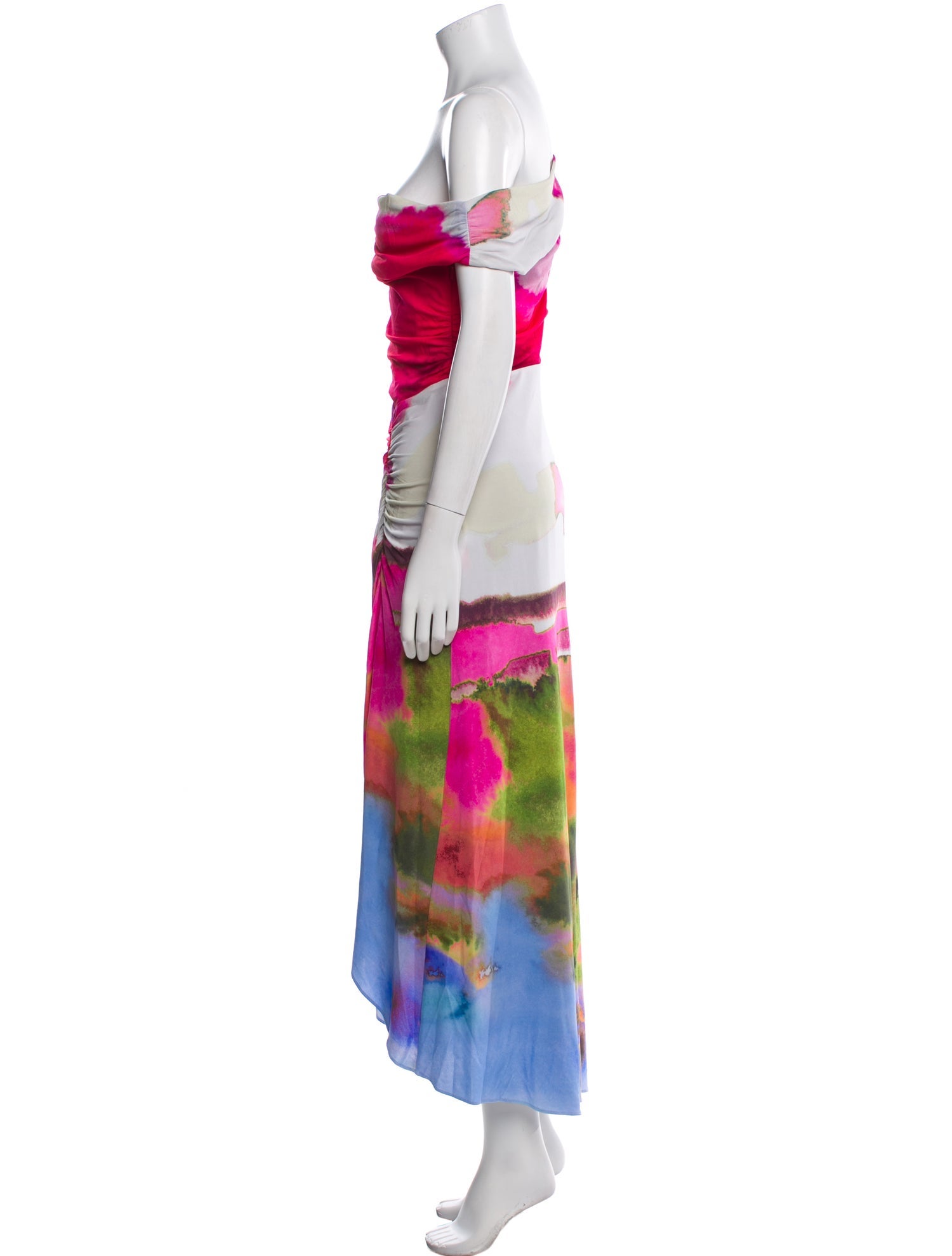 AMUR Tie-Dye Print Long Dress