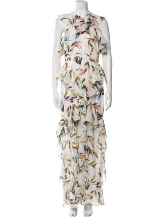AMUR Floral Print Long Dress