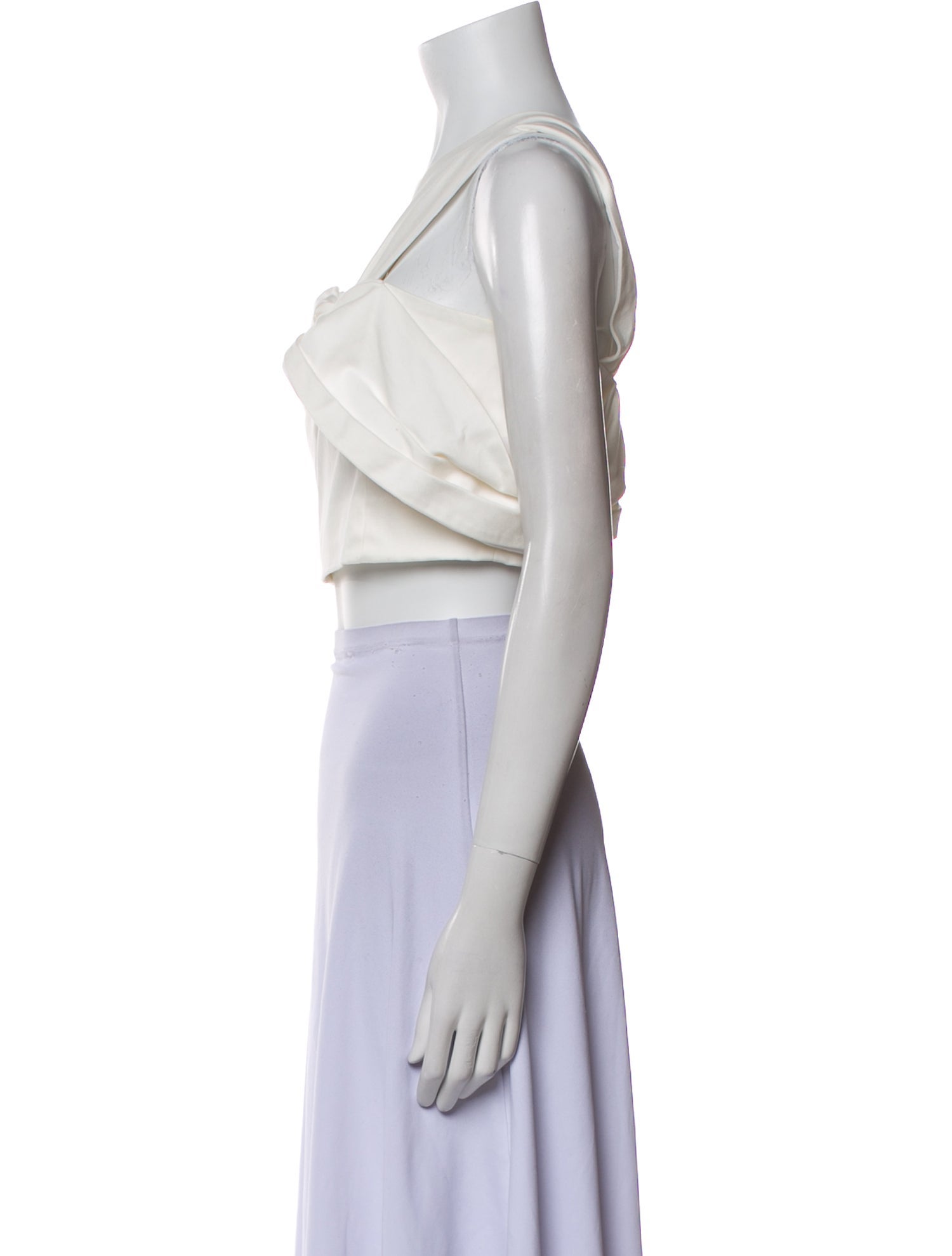 AMUR One-Shoulder Sleeveless Crop Top