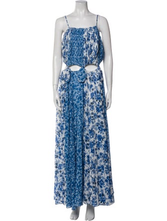 AMUR Floral Print Long Dress