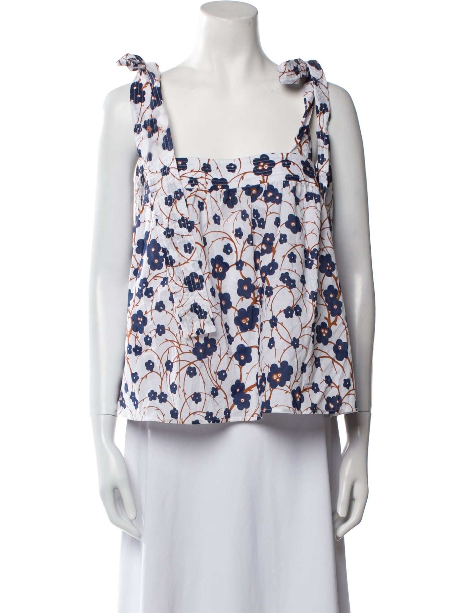 AMUR Floral Print Square Neckline Top w/ Tags
