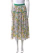 AMUR Floral Print Midi Length Skirt