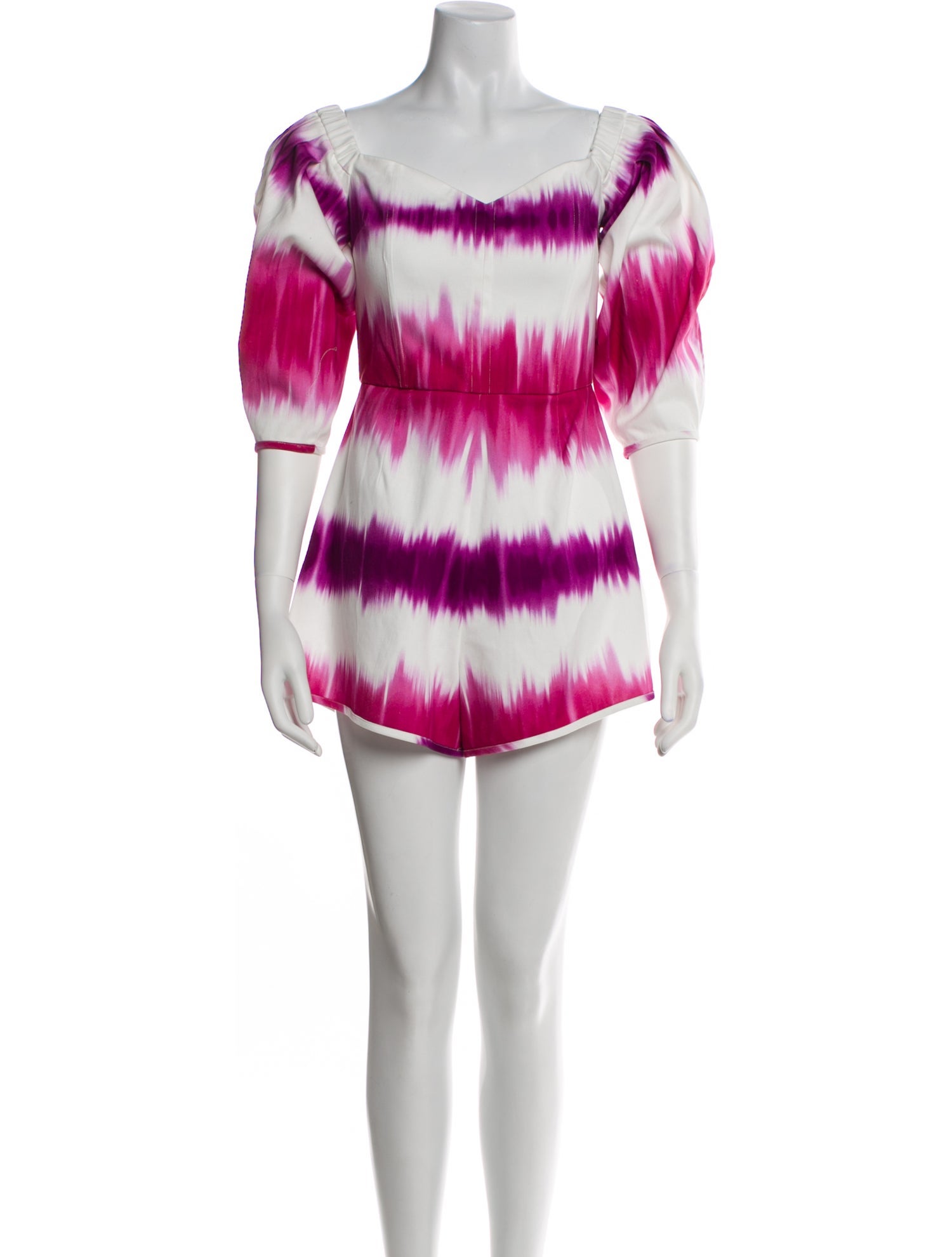 AMUR Tie-Dye Print V-Neck Romper w/ Tags