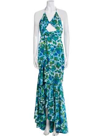AMUR Floral Print Long Dress