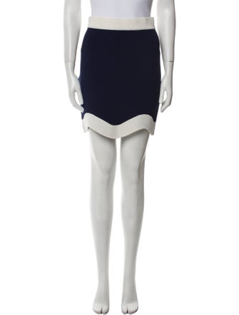 AMUR Colorblock Pattern Mini Skirt