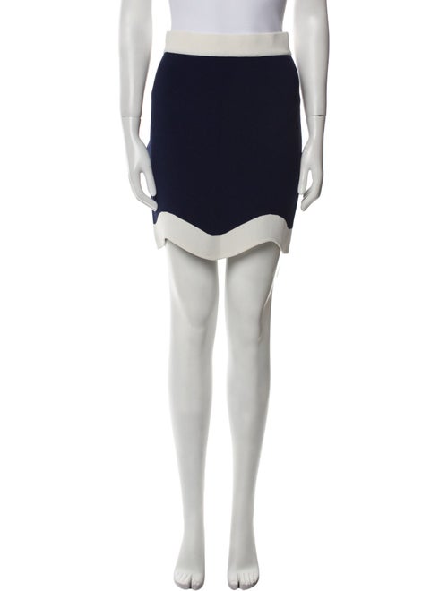 AMUR Colorblock Pattern Mini Skirt