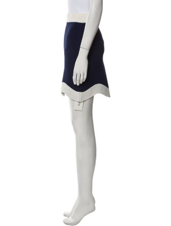 AMUR Colorblock Pattern Mini Skirt