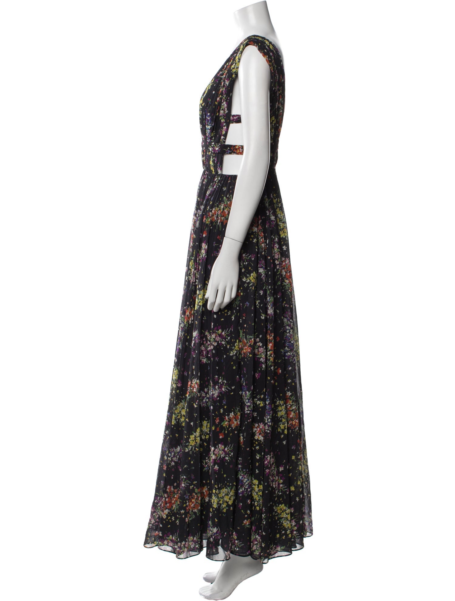 AMUR Floral Print Long Dress