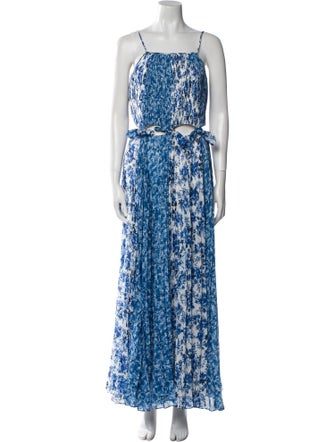 AMUR Floral Print Long Dress