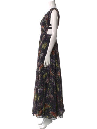 AMUR Floral Print Long Dress