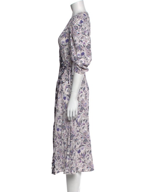 AMUR Floral Print Midi Length Dress