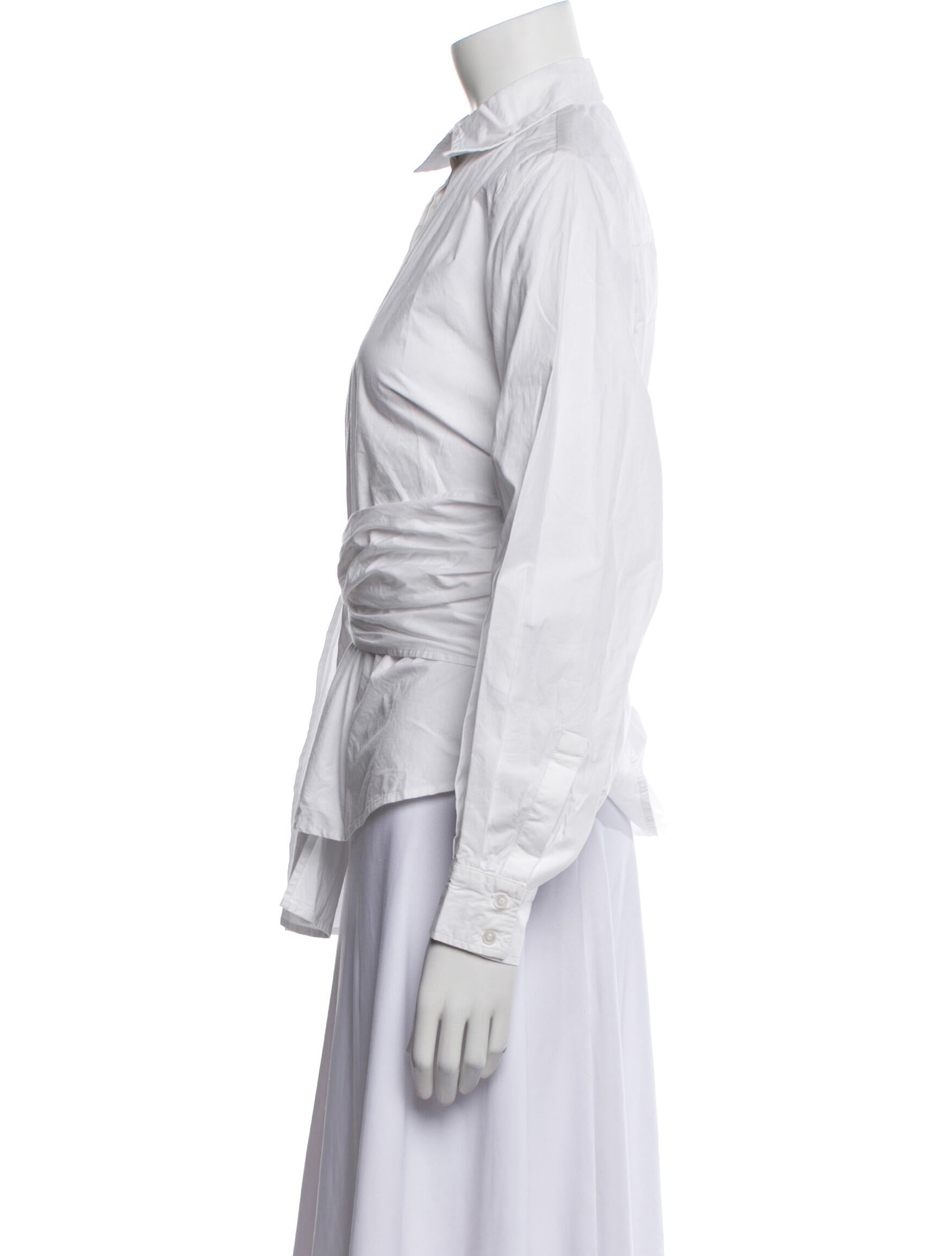 AMUR Long Sleeve Button-Up Top