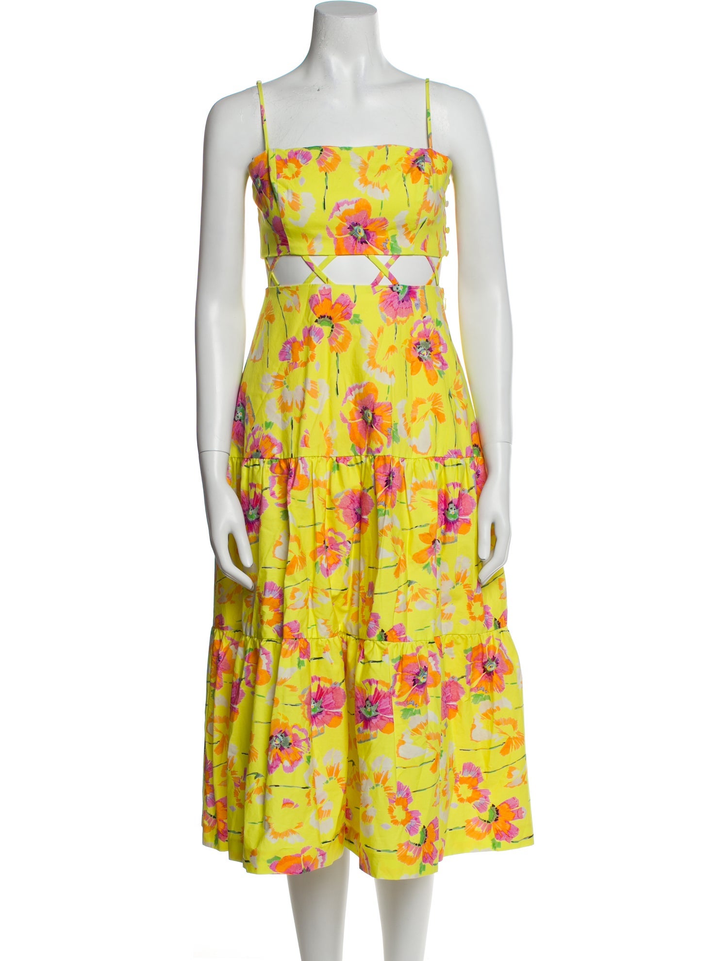 AMUR Floral Print Knee-Length Dress