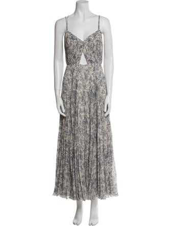 AMUR Floral Print Long Dress