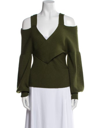 AMUR Merino Wool V-Neck Sweater