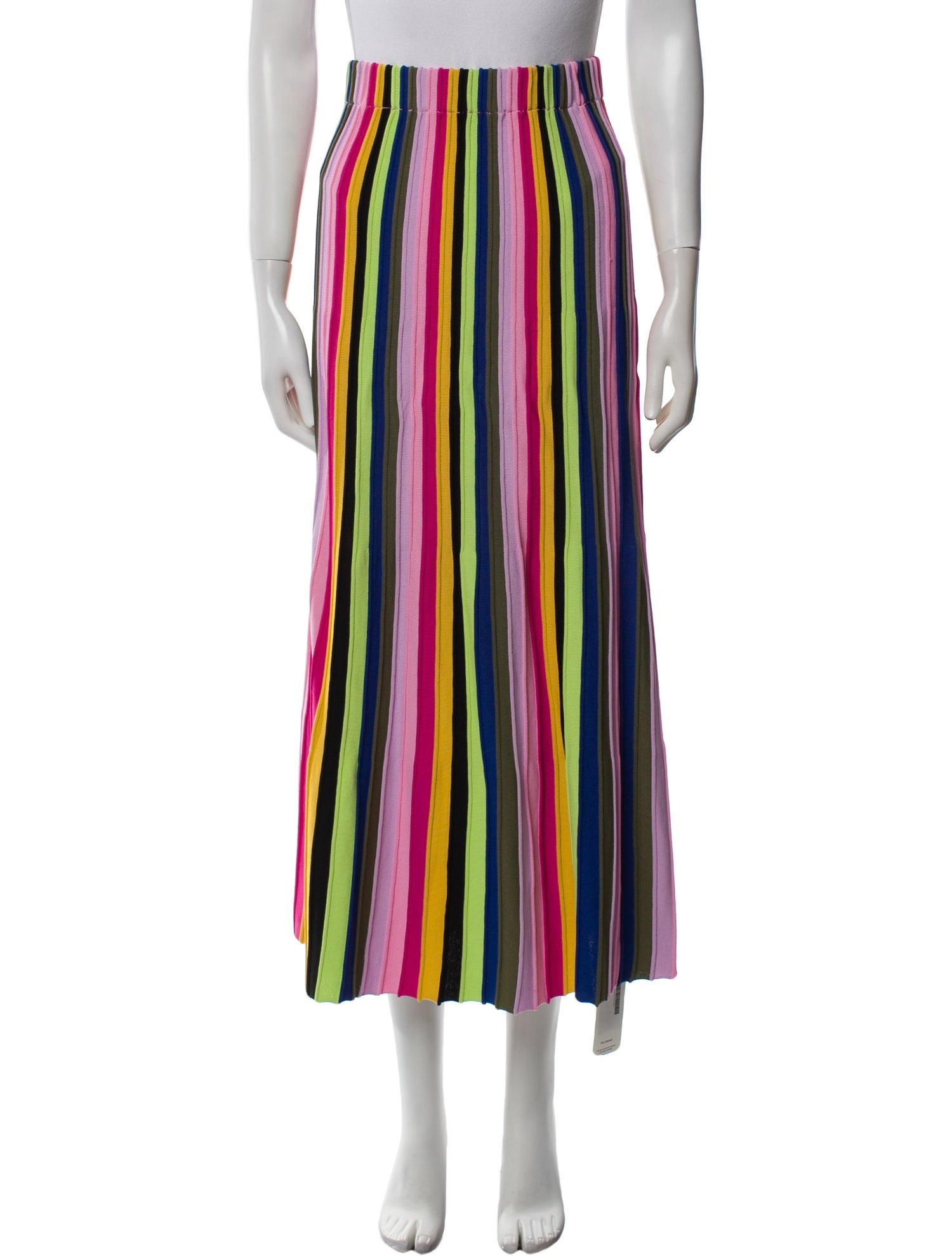 AMUR Striped Midi Length Skirt