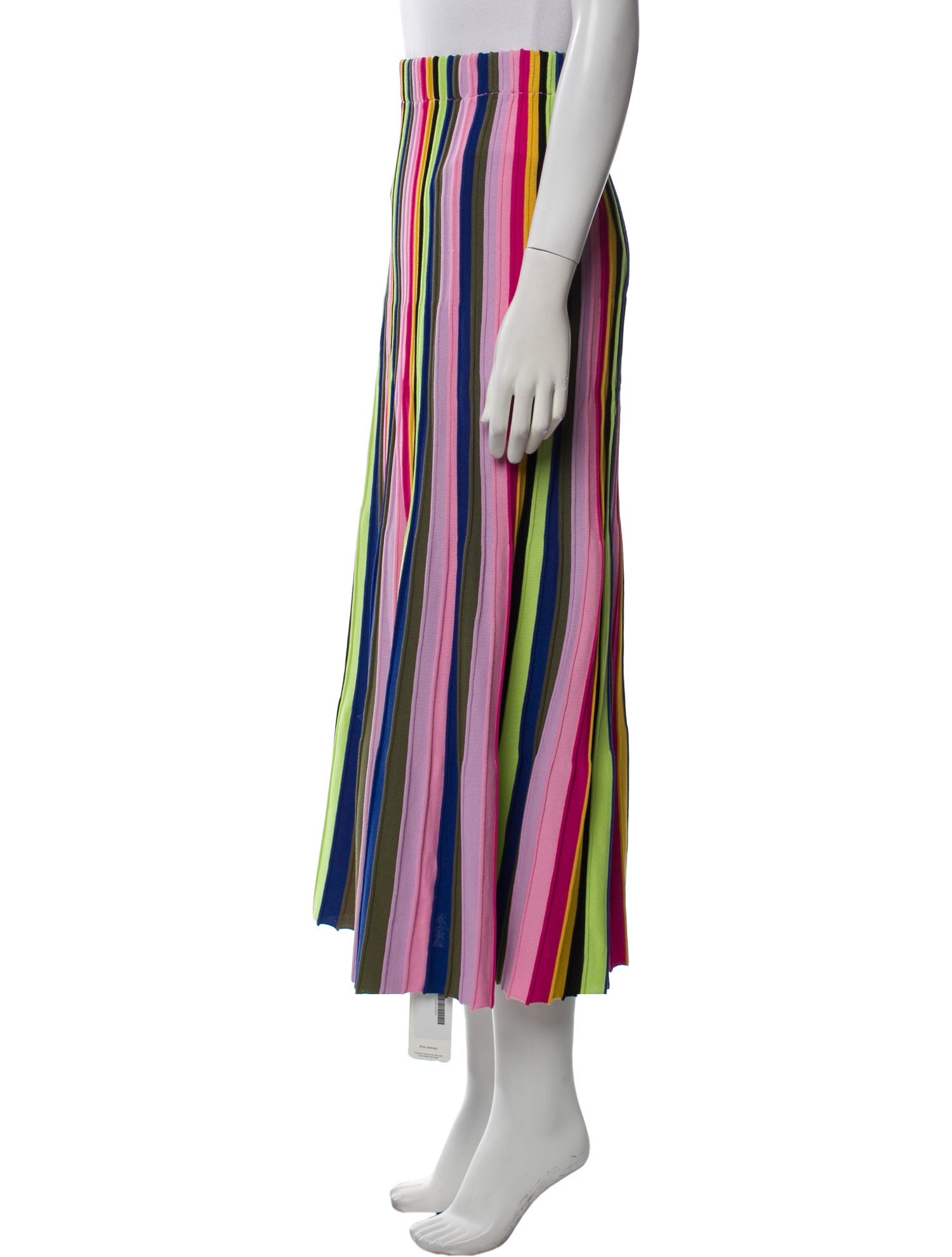 AMUR Striped Midi Length Skirt