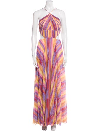 AMUR Striped Long Dress