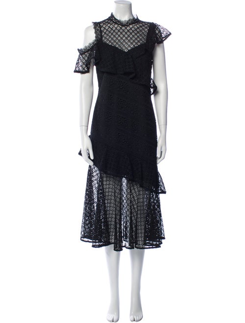 AMUR Lace Pattern Long Dress