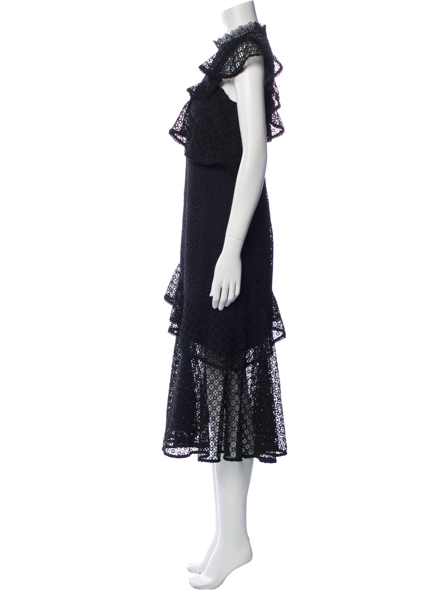 AMUR Lace Pattern Long Dress