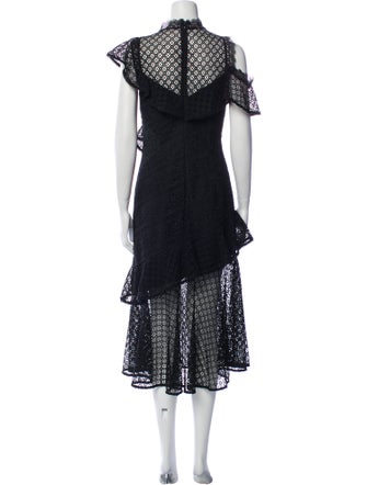 AMUR Lace Pattern Long Dress