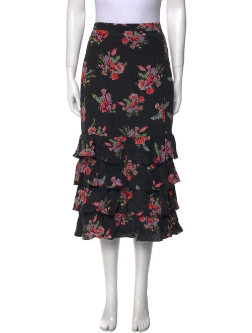 AMUR Silk Midi Length Skirt