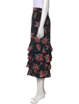 AMUR Silk Midi Length Skirt