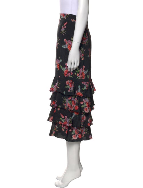 AMUR Silk Midi Length Skirt