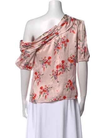 AMUR Floral Print Cowl Neck Blouse