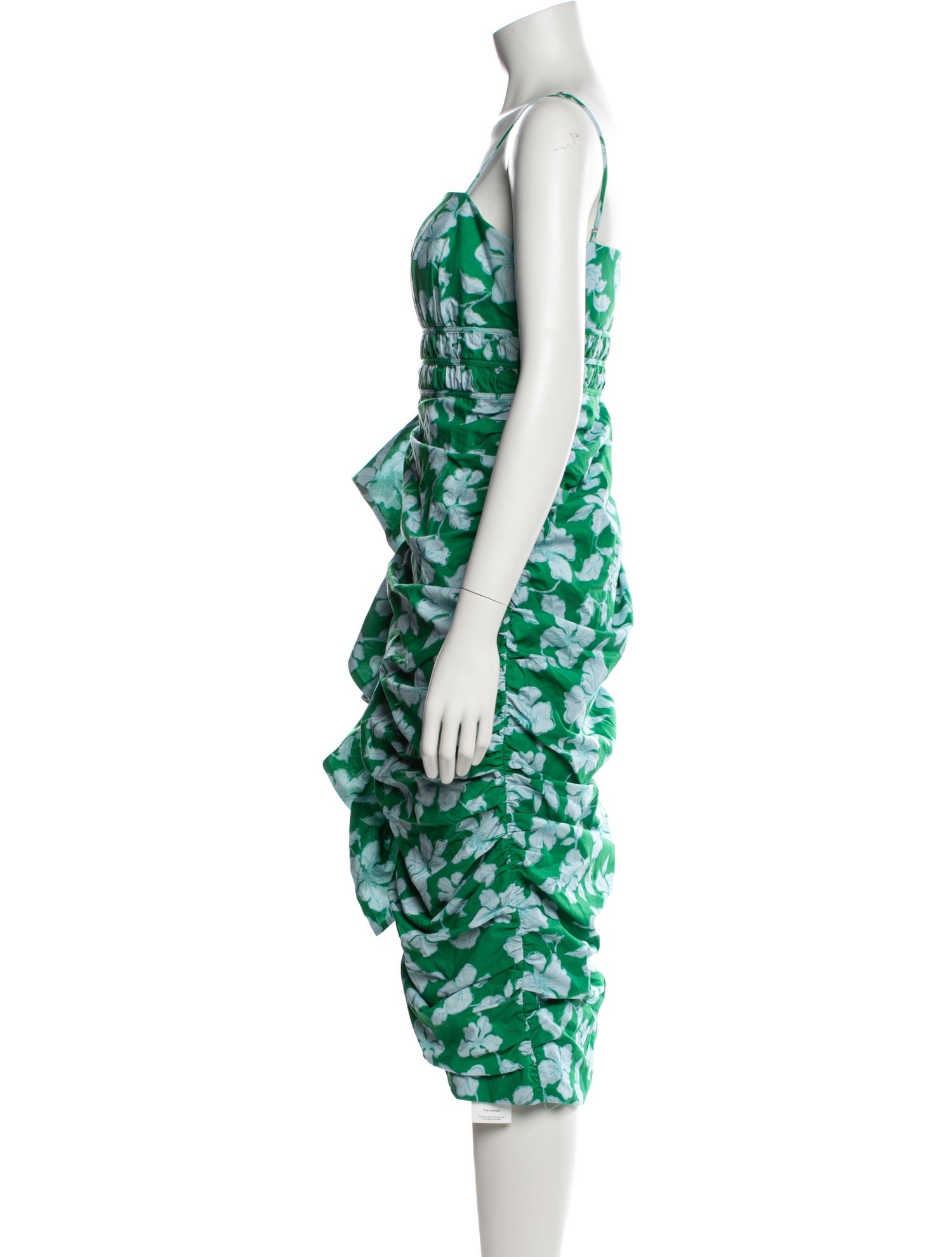 AMUR Floral Print Midi Length Dress