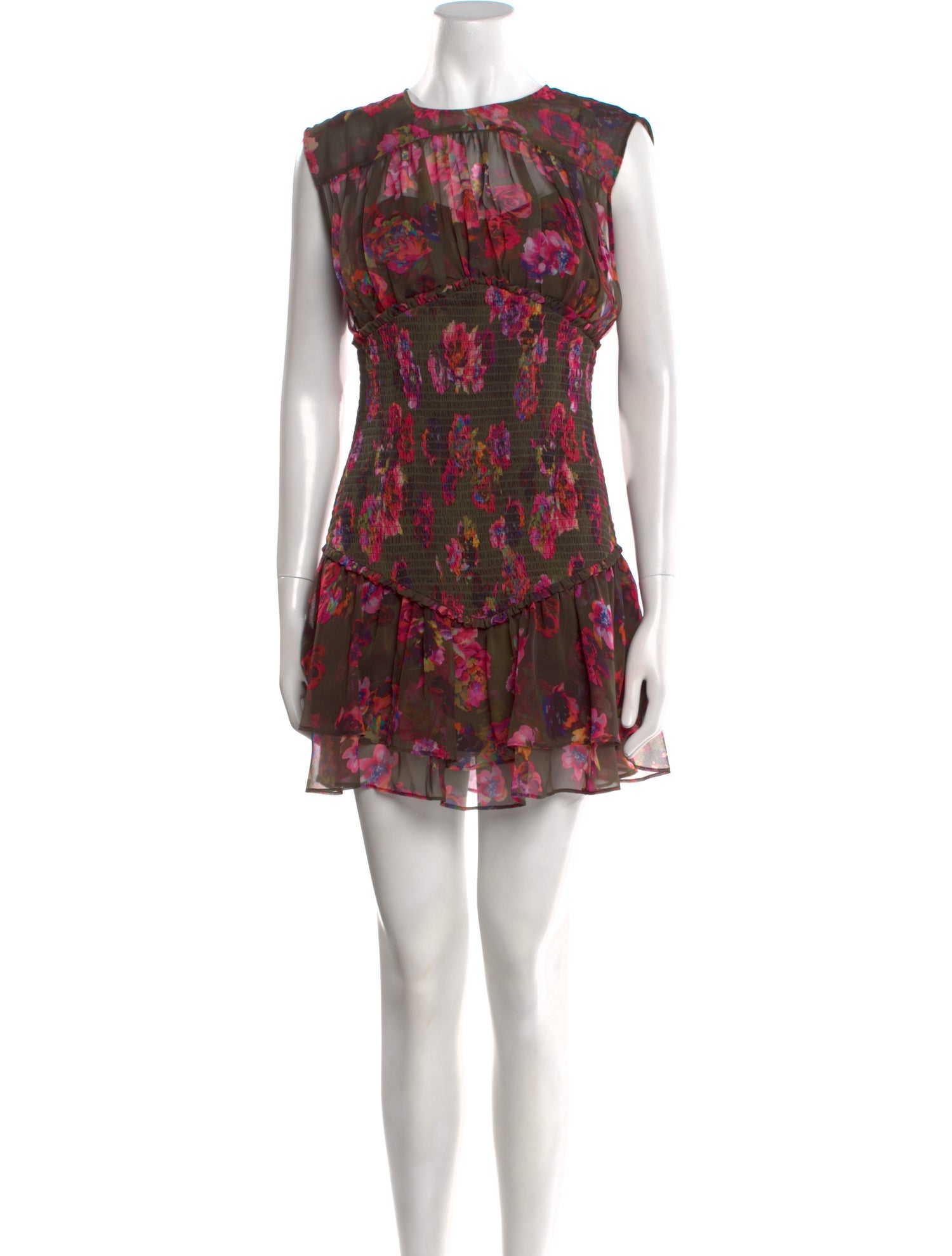 AMUR Floral Print Mini Dress