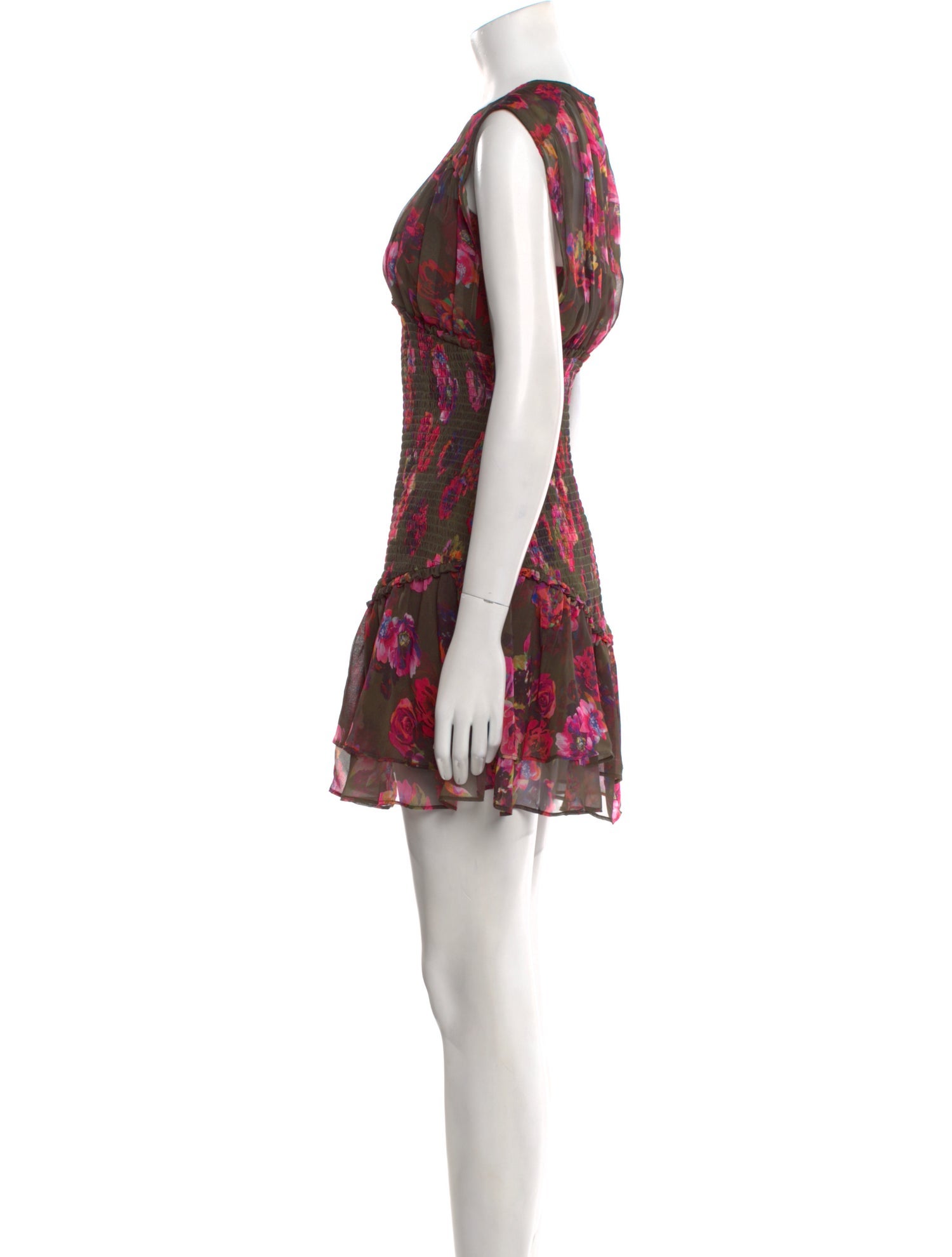 AMUR Floral Print Mini Dress