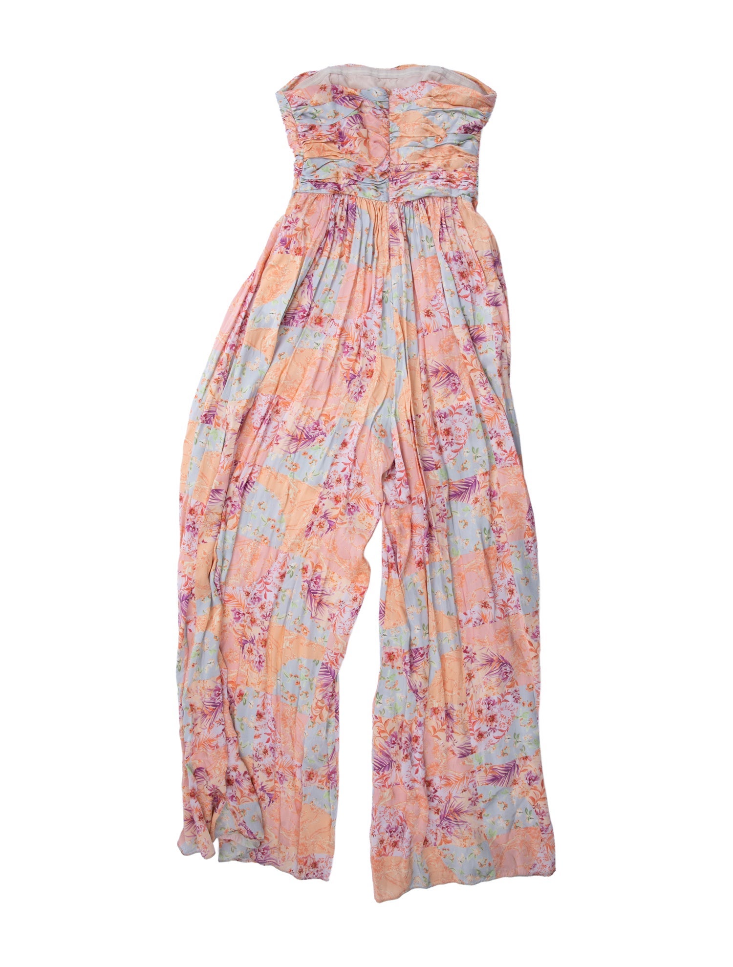 AMUR Printed Strapless Jumpsuit