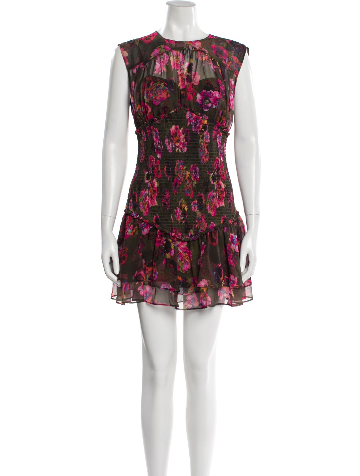 AMUR Floral Print Mini Dress