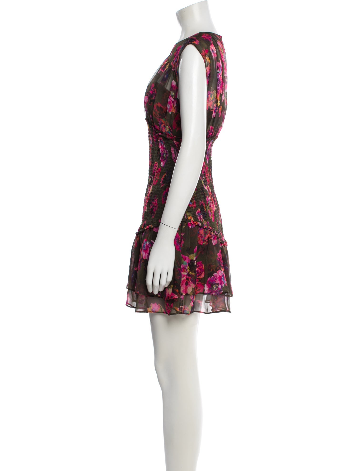 AMUR Floral Print Mini Dress