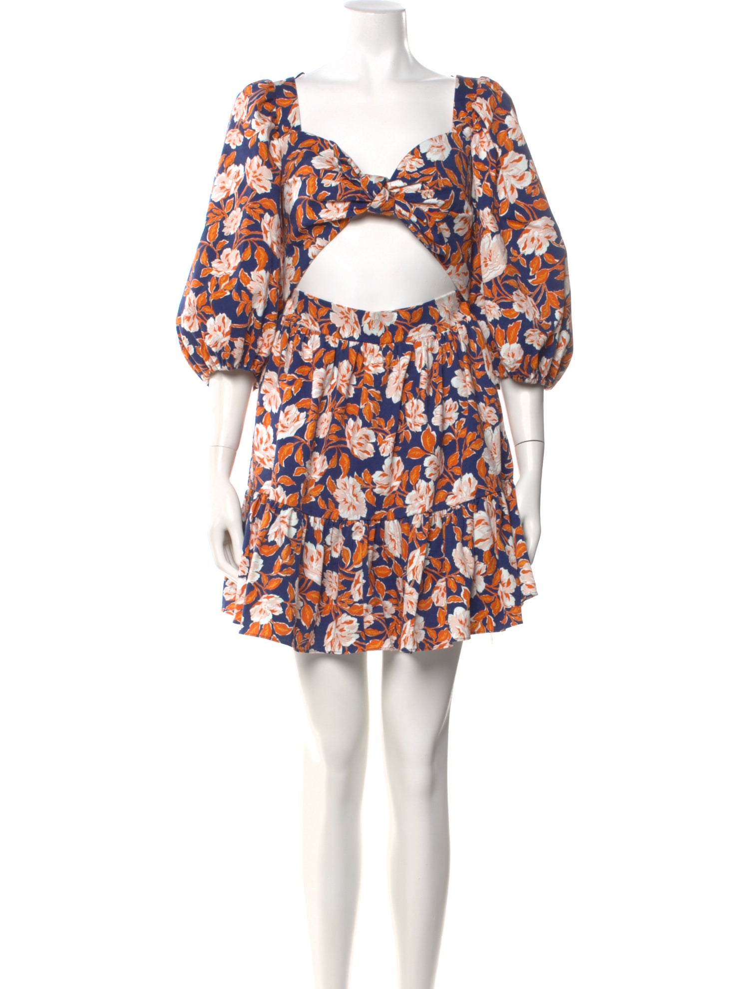 AMUR Floral Print Mini Dress