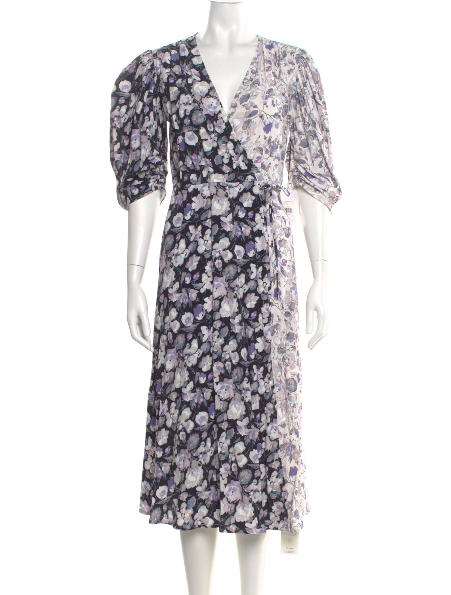 AMUR Floral Print Midi Length Dress
