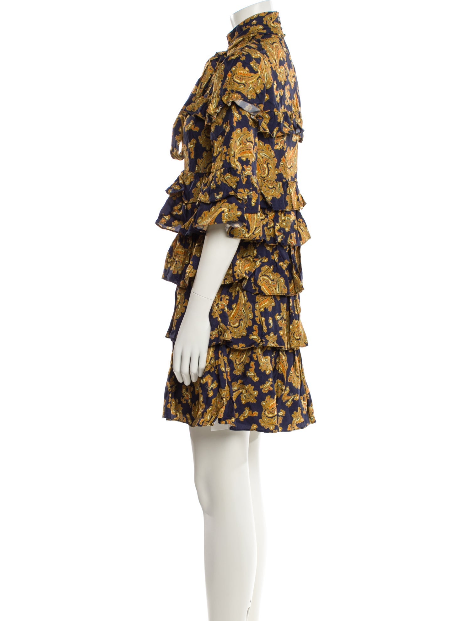 AMUR Paisley Print Mini Dress